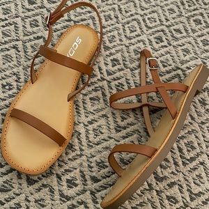 Tan Ankle Strap Soda Sandals